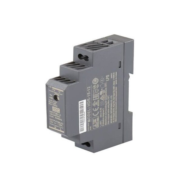 Power Supply, 85 to 264V AC, 12V DC, 15W, 1.25A, DIN Rail